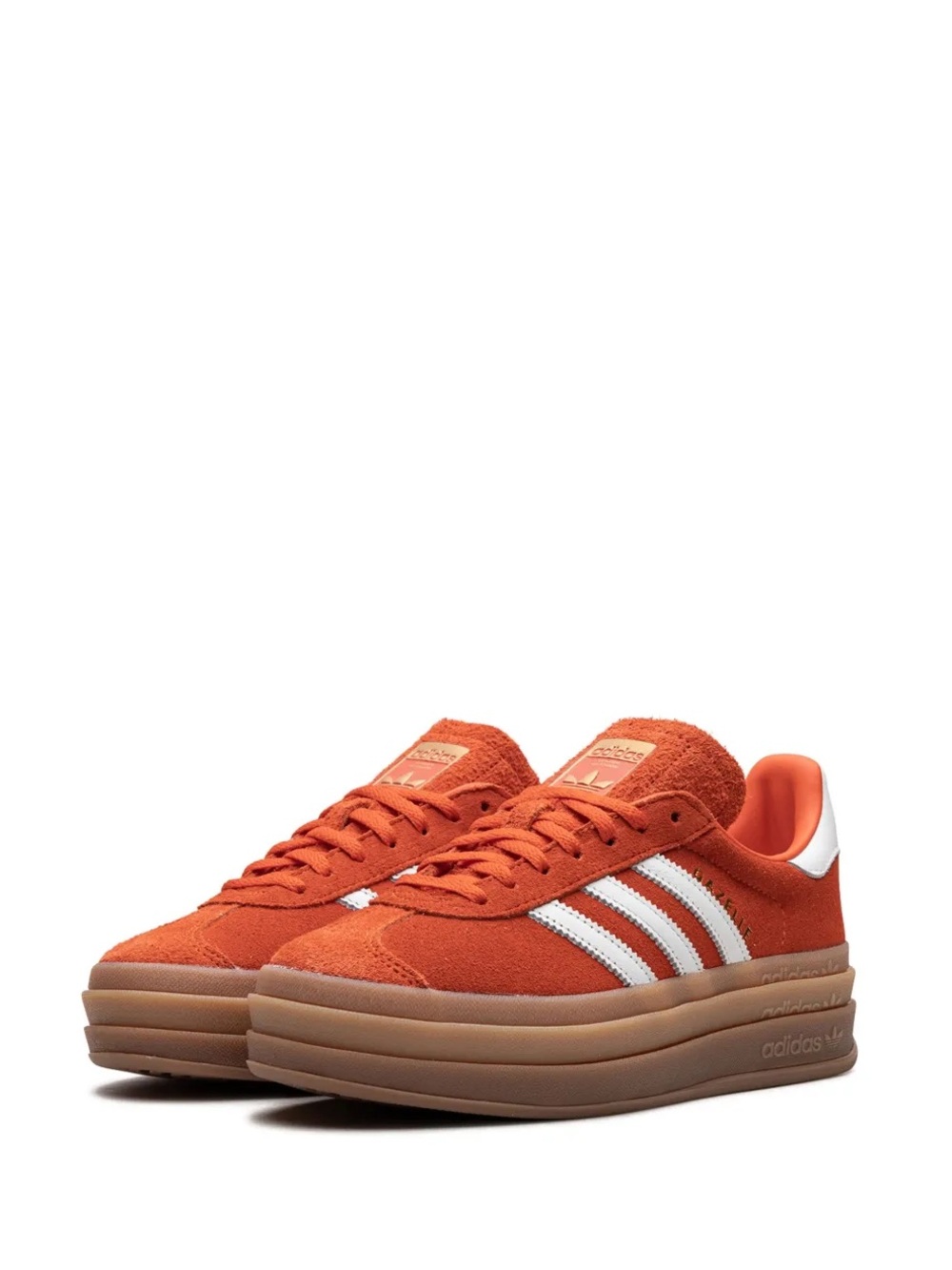 Adidas gazelle bold platform sneakers collegiate orange women’s 7.5 RARE COLOR